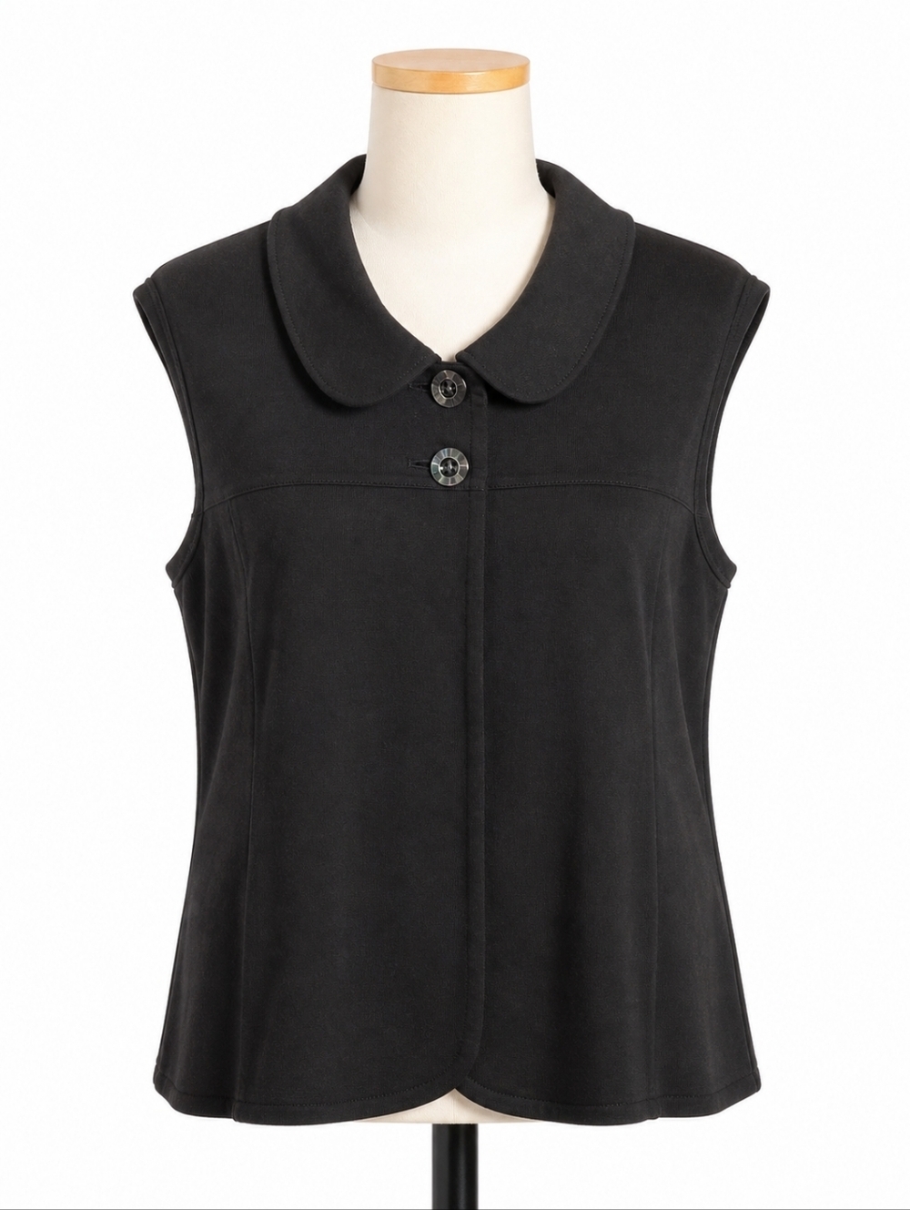 Gabrielle Rhode-Royce NWT Women's Black Artsy Collared Vest XL Business Casual